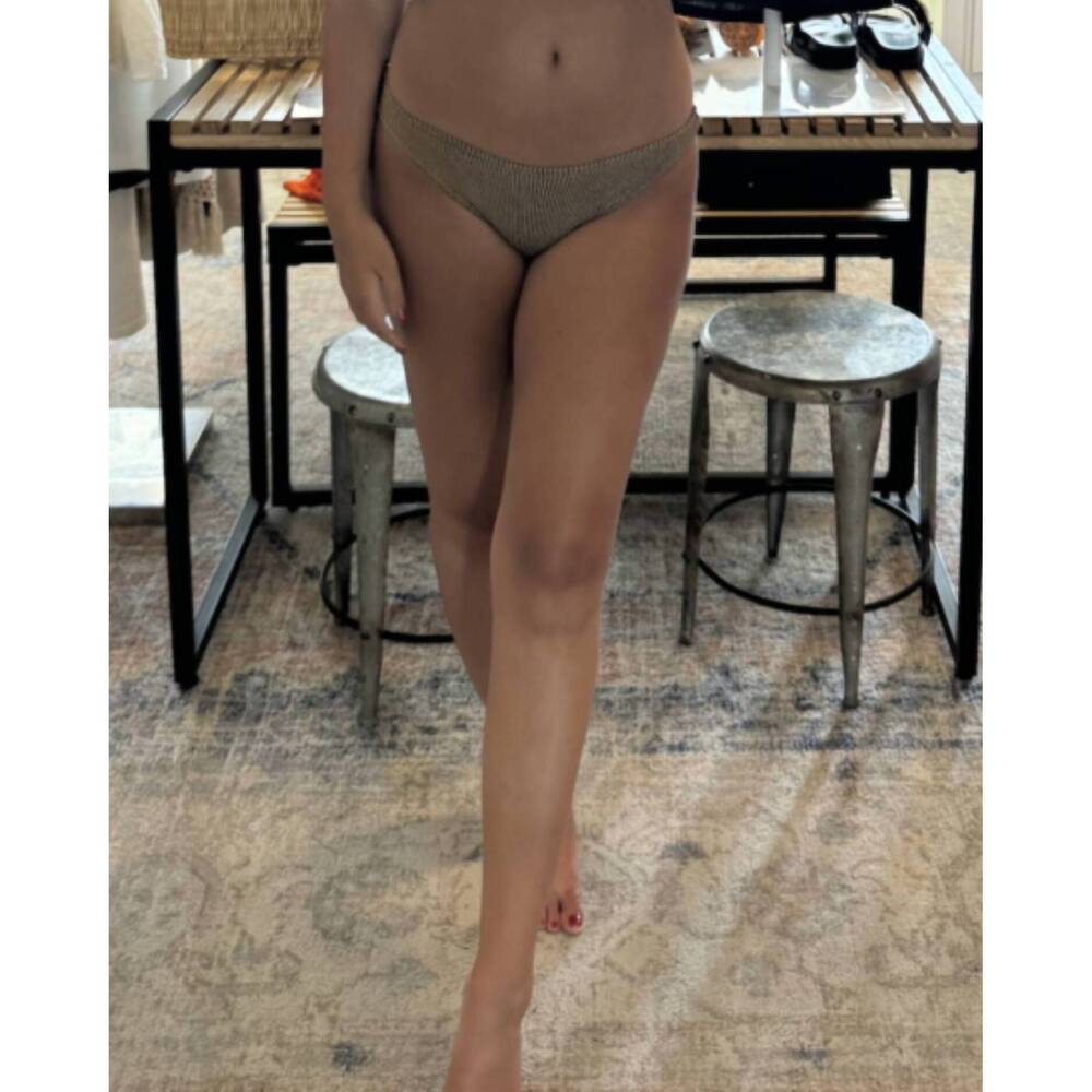 NEW RIELLI vienna bikini bottom in metallic mocha